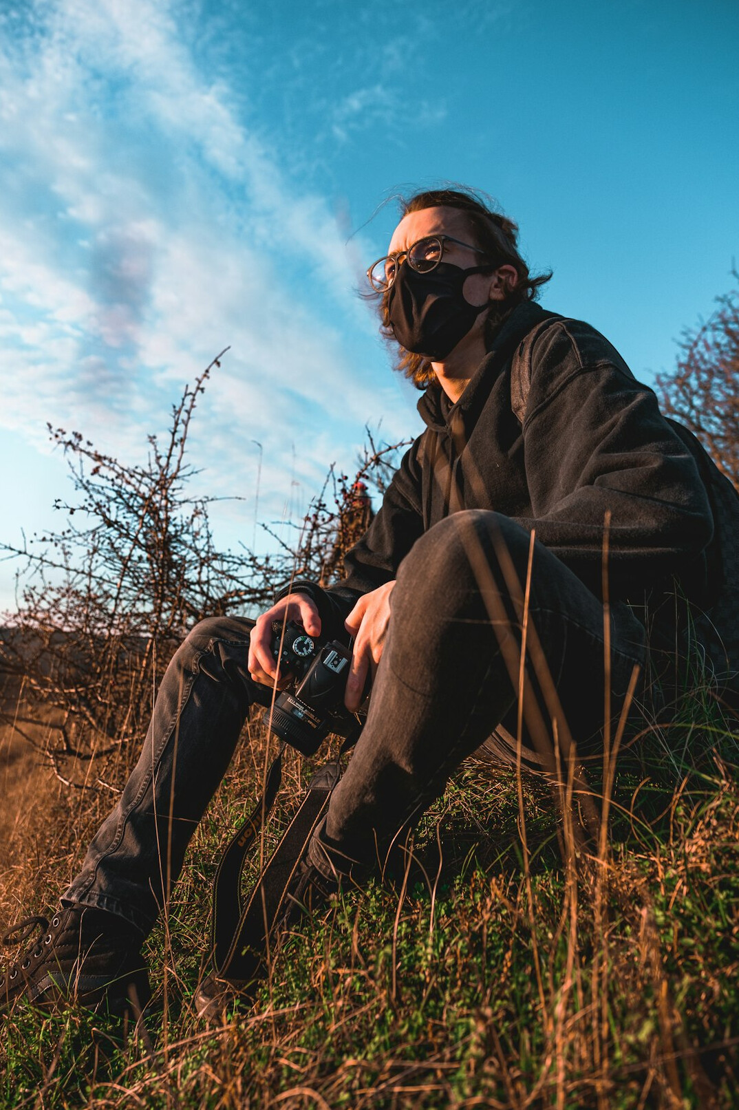 Studio portrait of a Danish male documentary photographer